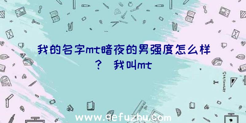 我的名字mt暗夜的男强度怎么样？